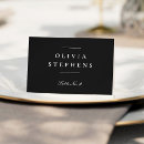 Search for black and white place cards Elegant