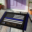 Search for police doormats Thin blue line