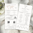 Search for day itinerary wedding programs Black and white