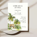 Search for palm tree rehearsal dinner invitations Typography