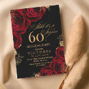 Search for red and gold 60th birthday invitations Elegant