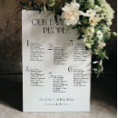 Search for 6 table wedding seating charts Black and white