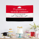 Search for red and black graduation banners High school