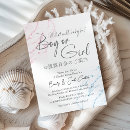 Search for beach gender reveal invitations Pink and blue