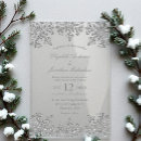 Search for snowflake wedding invitations Silver