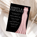 Search for rose gold 30th birthday invitations Elegant