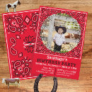 Search for red bandana invitations Cowgirl