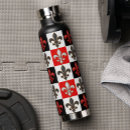 Search for black and white checkered water bottles Geometric