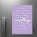 Search for lilac and white wedding invitations Minimalist
