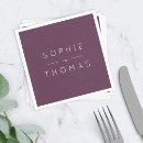 Search for purple wedding napkins Modern