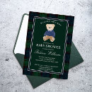 Search for navy blue baby shower invitations We can bearly wait
