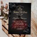 Search for black and gold sweet 16 invitations Tiara