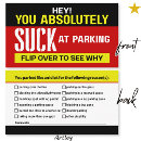 Search for parking business cards Humor