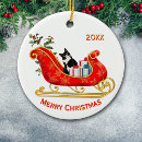 Search for black and white cat ornaments Holly