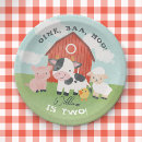 Search for farm paper plates Farm animal birthday