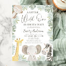 Search for wild animal baby shower invitations Giraffe