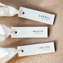 Search for setting name place cards Black and white