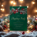 Search for green gold corporate christmas invitations Foil