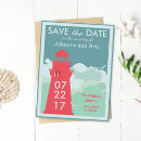 Search for lighthouse save the dates Retro