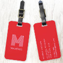 Search for red luggage tags Stylish