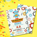 Search for robot birthday invitations Gears