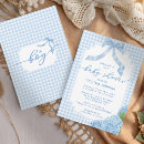 Search for hydrangea baby shower invitations Blue and white
