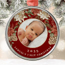 Search for baby first ornaments Floral