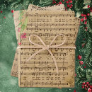 Search for christmas music wrapping paper Vintage
