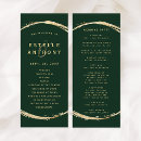 Search for emerald green wedding programs Gold