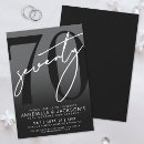 Search for 70th anniversary invitations Black and white