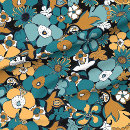 Search for blue and yellow floral fabric Botanical