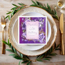 Search for silver and purple napkins Floral