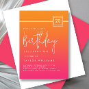 Search for 20th birthday invitations Simple