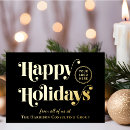 Search for elegant black business holiday cards Customer appreciation