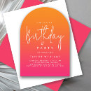 Search for hot pink orange invitations Trendy