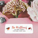 Search for cardinal bird return address labels Red and white