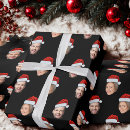 Search for black santa wrapping paper Face