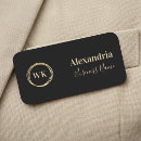 Search for black and gold name tags Small business