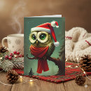 Search for owl christmas cards Vintage