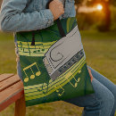 Search for music artist tote bags Musical notes