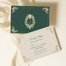 Search for emerald green and gold wedding rsvp cards Classic