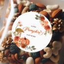 Search for little pumpkin baby shower stickers Script