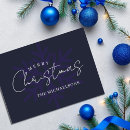 Search for navy blue christmas cards Script