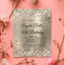 Search for platinum birthday invitations Glitter