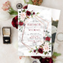 Search for rose gold and burgundy invitations Bride