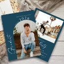 Search for unique graduation invitations Navy blue