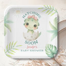 Search for baby dinosaur shower plates Hatching soon