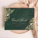 Search for emerald green guest books Green and gold