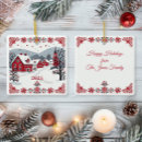 Search for scandinavian ornaments Red and white