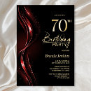 Search for red 70th birthday invitations Elegant